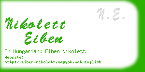 nikolett eiben business card